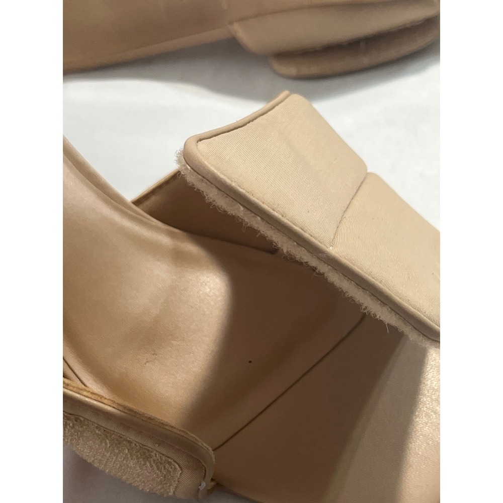 Open Edit Cava Padded Block Heel Women 7.5 Nude Square Toe Slide Sandals Mules - Picture 11 of 11
